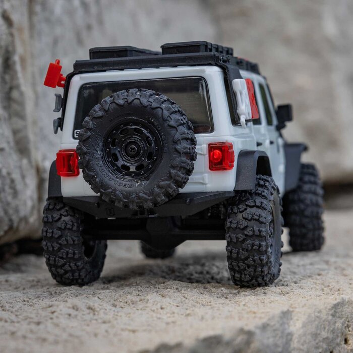 Axial AXI-2261T2 - 1/30 SCX30 Jeep Wrangler JLU 4X4 RTR Brushed Rock Crawler (Battery & Charger Included), White