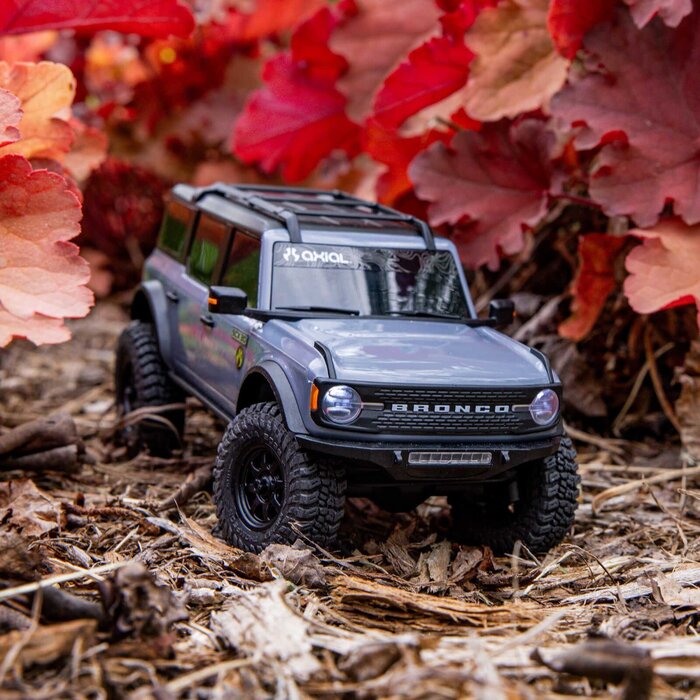 Axial AXI-2048T2 - 1/30 SCX30 Ford Bronco 4X4 RTR Brushed Rock Crawler (Battery & Charger Included), Gray