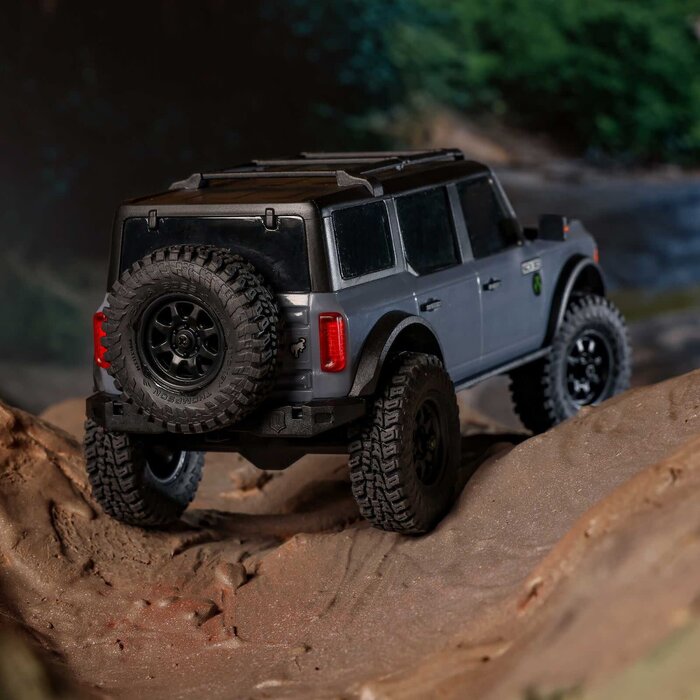 Axial AXI-2048T2 - 1/30 SCX30 Ford Bronco 4X4 RTR Brushed Rock Crawler (Battery & Charger Included), Gray