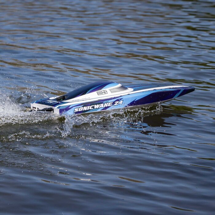PRB-1992T2 - Sonicwake 24" Self-Righting Brushless Deep-V RTR (Battery & Charger Included), Blue