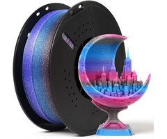 EPELAY-PLA-GLTTR-RNBW - Epelay Glitter Galaxy Rainbow PLA 3D Printer Filament 1.75mm, .25kg Spool, Galaxy Chameleon Color-Changing Filament, Light-Reactive Effect, Accuracy +/- 0.02 mm, Fits Most FDM Printers