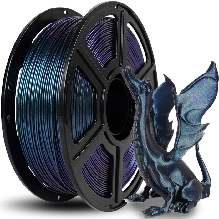 EPELAY-PLA-BNT-TTNM - Epelay Burnt Titanium PLA 3D Printer Filament 1.75mm, .25kg Spool, Galaxy Chameleon Color-Changing Filament, Light-Reactive Effect, Accuracy +/- 0.02 mm, Fits Most FDM Printers