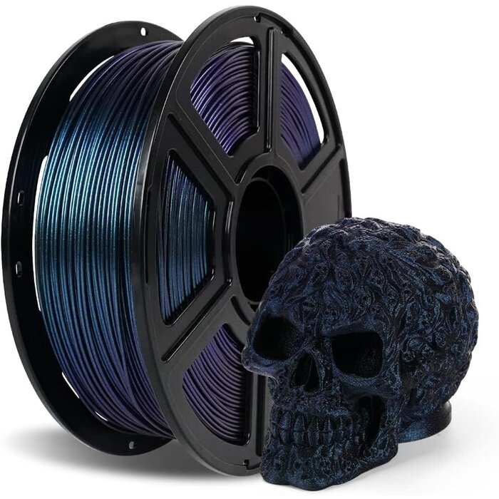 EPELAY-PLA-BNT-TTNM - Epelay Burnt Titanium PLA 3D Printer Filament 1.75mm, .25kg Spool, Galaxy Chameleon Color-Changing Filament, Light-Reactive Effect, Accuracy +/- 0.02 mm, Fits Most FDM Printers