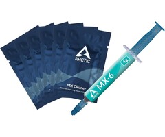 ARCTIC-MX-6 - ARCTIC MX-6 (4 g, incl. 6 MX Cleaner) - Ultimate Performance Thermal Paste for CPU, Consoles, Graphics Cards, laptops, Very high Thermal Conductivity, Long Durability, Non-Conductive