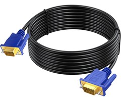 VGA0166 - URELEGAN VGA to VGA M/M Cable 15 Feet, Computer VGA Monitor Cable 1080P Full HD Male to Male Cord HD15, Engineering Brade Cord 15FT for Computer PC Monitor Laptop TV Projector and More