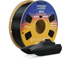 PETG JP A01 - OVERTURE Black PETG Filament 1.75mm, High Speed 3D Printer Filament, Neatly Wound & Clog-Free, 1kg Spool (2.2lbs) Rapid PETG, Dimensional Accuracy +/- 0.02mm, Fit Most FDM Printers