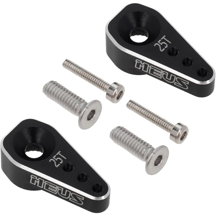 25T-SH-SCX24 - MEUS RACING 2pk SCX24 Servo Arm 25T Servo Horn for High Torque Micro Servo SCX24 1/24 RC Crawler Upgrades Parts, Not for Stock Servo