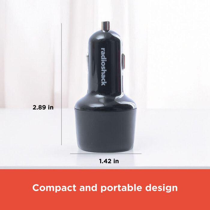 RadioShack 2733317 - RadioShack 40W USB-C Car Charger, Fast Charging Adapter