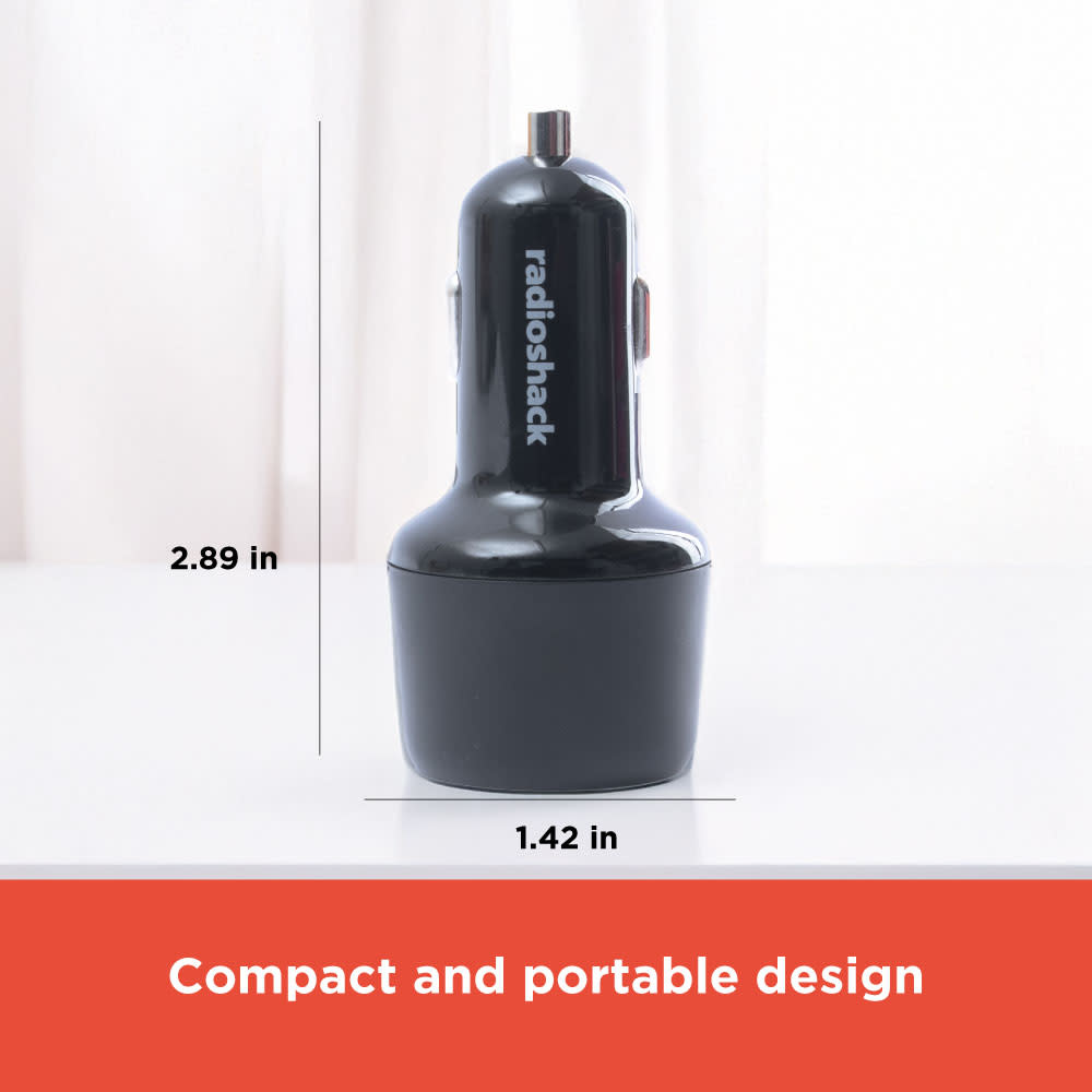 RadioShack 2733317 - RadioShack 40W USB-C Car Charger, Fast Charging Adapter