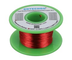 MWIRE30 - BNTECHGO 30 AWG Magnet Wire - Enameled Copper Wire - Enameled Magnet Winding Wire - 4 oz - 0.0098" Diameter 1 Spool Coil Red Temperature Rating 155℃ Widely Used for Transformers Inductors
