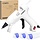 GLUE-GUN - COMTO Hot Glue Gun with 30 Sticks Kit, 20W Fast Preheating, Anti-Drop Nozzle with Anti-Scald Silicone Cap, Impact and Heat Resistant PC Casing, 55" Long Cord for DIY Craft & Home Repair - White