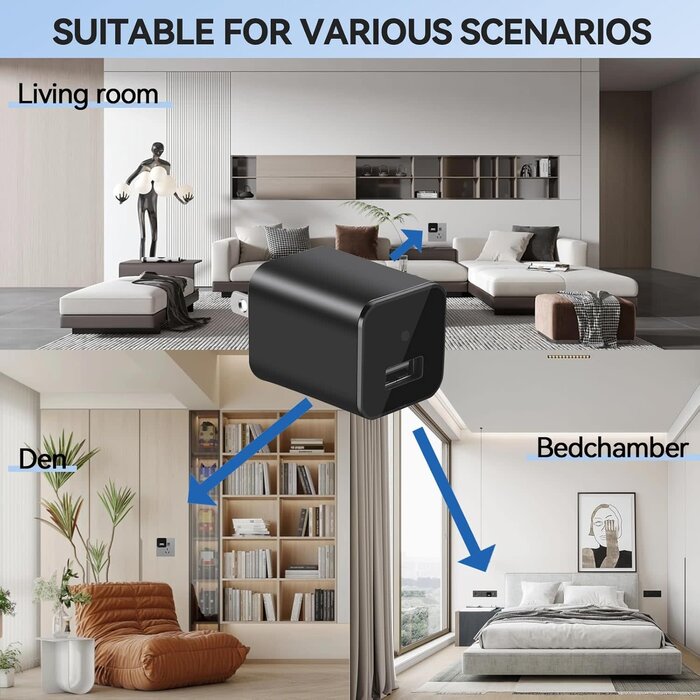 Spy Camera Charger - Hidden Camera - Premium Pack - HD 1080P - Best Mini Spy Camera - USB Charger Camera - Secret Camera - Nanny Cam - Small Cameras for Spying - Surveillance Camera Full HD