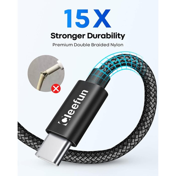 CLEEFUN USB-C-6FT - CLEEFUN USB-A to Type-C Charger Cord 6ft, Fast Charging for iPhone 17 16 15 Pro Max Plus Air 16e, for Samsung Galaxy S25 S24 S23 S22 S21 S20 S10 A17 A16 A15 A56 A55 A26 A35 A36
