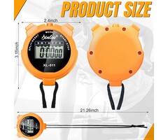 FQA1071 - TOODOO Multi Function Digital Stopwatch Timer Bulk Sports Stopwatch with Lanyard Plastic Display Waterproof Date Time Alarm Timer for Coaches Fitness Referees