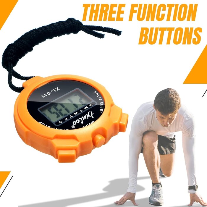FQA1071 - TOODOO Multi Function Digital Stopwatch Timer Bulk Sports Stopwatch with Lanyard Plastic Display Waterproof Date Time Alarm Timer for Coaches Fitness Referees