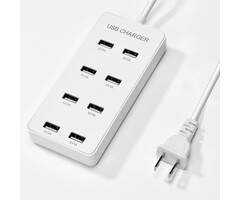 YXY-U8 - YiMoXiuYuan 60W 8-Port USB-A Desktop Portable Charging Station, Suitable for Charging Multiple Devices simultaneously, Super Compatible with Mobile Phones, Tablets, Bluetooth Earphones, and Other USB Charging Devices