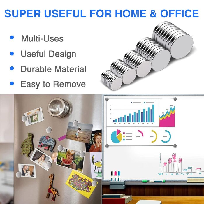DIYMAG-40PC - DIYMAG Small Rare Earth Magnets, 40 Pack, 5 Sizes - Neodymium Magnets for 3D Printing, Refrigerator, DIY, Crafts, Kitchen & Office