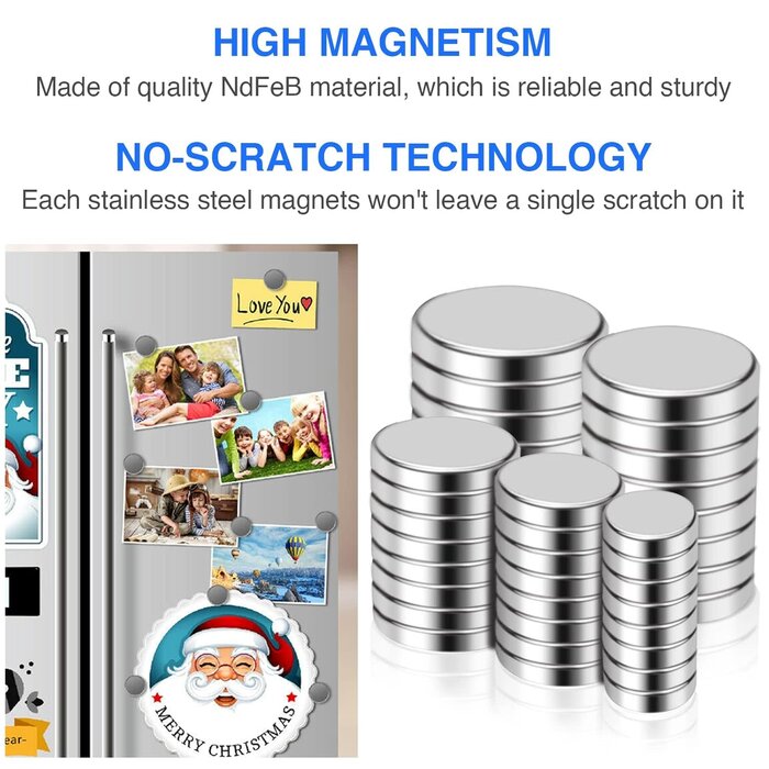 DIYMAG-40PC - DIYMAG Small Rare Earth Magnets, 40 Pack, 5 Sizes - Neodymium Magnets for 3D Printing, Refrigerator, DIY, Crafts, Kitchen & Office