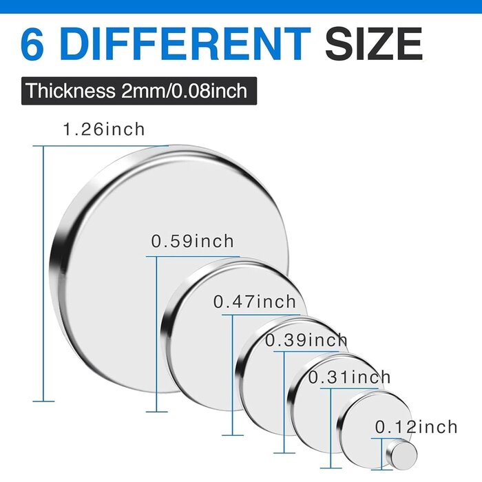 TRYMAG-255PC - TRYMAG Small Strong Magnets for 3D Printing, 255pc Rare Earth Neodymium Round Refrigerator Magnets for Crafts, Whiteboard, Home, Kitchen, Office, School