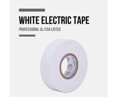 JH-TS-0242 - Lichamp White Electrical Tape Waterproof, 3/4in x 66ft, Industrial Grade UL/CSA Listed High Temp Electrical Tape Electric Super Vinyl