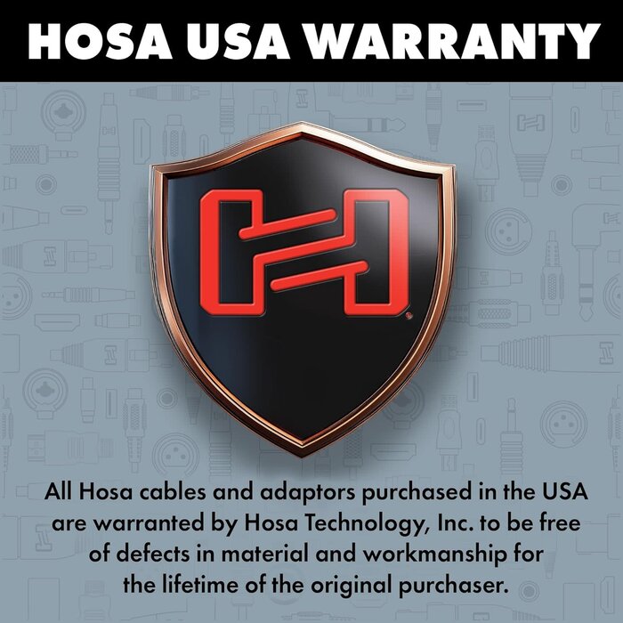 CMP-105 - Hosa Mono Interconnect, 1/4in TS to 3.5mm TRS, 5 Feet