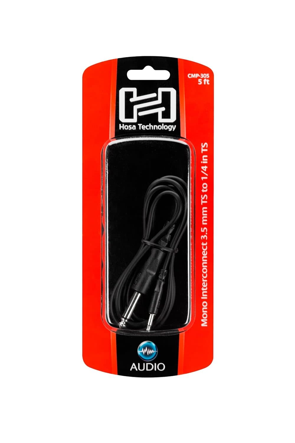 CMP-305 3.5 mm TS to 1/4" TS Mono Interconnect Cable, 5 feet