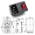 PAC01AR1 - SINORS Panel Mount AC Power Inlet Module with Fuses, Rocker Switch & Red Light, IEC C14 Socket 250V 10A, Snap-in Installation for Electrical Enclosure