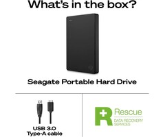 STGX2000400 - Seagate Portable 2TB External Hard Drive HDD — USB 3.0 for PC, Mac, PlayStation, & Xbox -1-Year Rescue Service (STGX2000400)