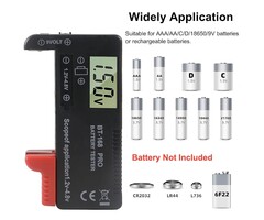 BT-168-PRO - AOICRIE Battery Tester, Digital LCD Universal Battery Checker Small Battery Testers for AA AAA C D 9V 18650 Button Cell Household Batteries Model BT-168 PRO Battery Checker Tester
