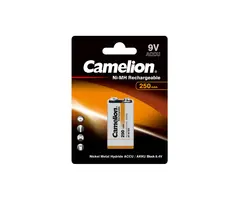 Camelion NH-9V250-BP1 - Camelion 9V Ni-Mh 250mAh Rechargeable Battery Blister 1Pk
