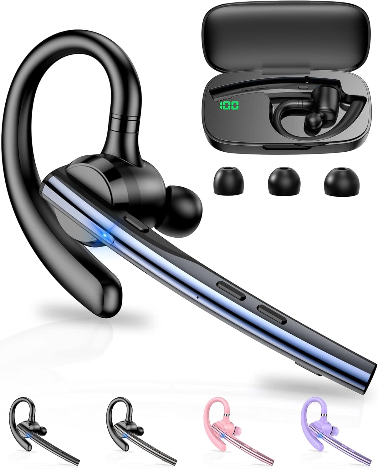 In-Ear Wireless Bluetooth® Single-Ear Mono Headset with Microphone