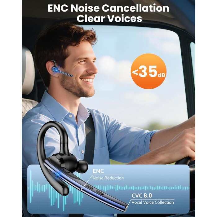 In-Ear Wireless Bluetooth® Single-Ear Mono Headset with Microphone
