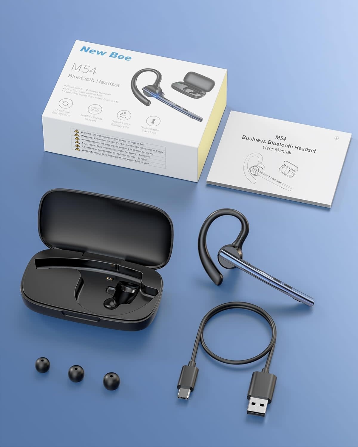 In-Ear Wireless Bluetooth® Single-Ear Mono Headset with Microphone