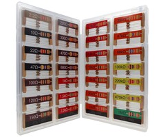 1/4W-2.2-1M-OHM - EEEEE 1/4w 28 Values 560pcs with 5% Carbon Resistor Assortment Kit and Electrical Industrial Assorted Set K Ohm Pack for Led Lights (2.2 Ohm - 1M Ohm)