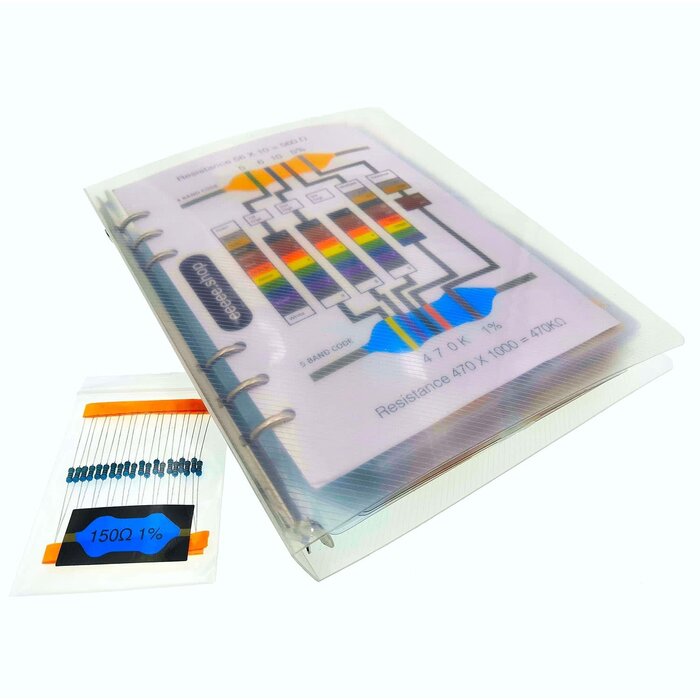 0.25W-1-1M-OHM - EEEEE 61 Values (Pack of 1095) 1% 0.25w Resistor Book kit, 1Ω-10MΩ RoHS Compliant for Arduino, Assorted resistors Set, Assortment ohm Pack (Ω, K, M)