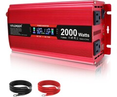 INV-2000W - Yinleader 2000 watt Inverter 12V to 110V/120V, dc to ac Inverter 2000W Car Converter with Intelligent LCD Display Dual AC Outlets Dual USB Charging Port for RV Truck Laptop