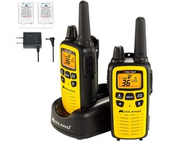 LXT600VP3 - Midland 36 Channel FRS Two-Way Radio - Up to 30 Mile Range Walkie Talkie, 121 Privacy Codes, NOAA Weather Scan + Alert
