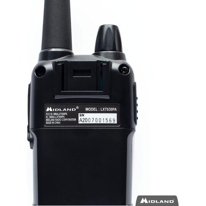 LXT600VP3 - Midland 36 Channel FRS Two-Way Radio - Up to 30 Mile Range Walkie Talkie, 121 Privacy Codes, NOAA Weather Scan + Alert