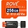 RI-256GB -  ROVE Industrial 256GB Micro SD Card with USB 3.0 Type C Card Reader, High Endurance microSDXC Memory Card 100MB/s Read Speed, C10, U3, V30, 4K, A2 for Dash Cam, Android Smart Phones, Tablets, Games