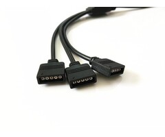 RGBW-SPLTR - HUALAND Black 1 to 3 Splitter Cable Connection Cable 5 Pin Splitter Cable LED Strip Connector 3 Way Splitter Y Splitter for One to Two 5050 3528 RGBW LED Light Strip