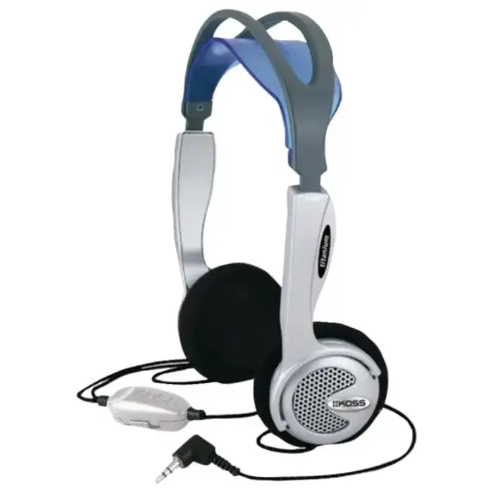 KSSKTXPRO1 - Koss® KTXPro1 Wired On-Ear Lightweight Headphones with 3.5-mm Connector, In-Line Volume Control, Open Foam Earcushions, and Dual-Entry Cord
