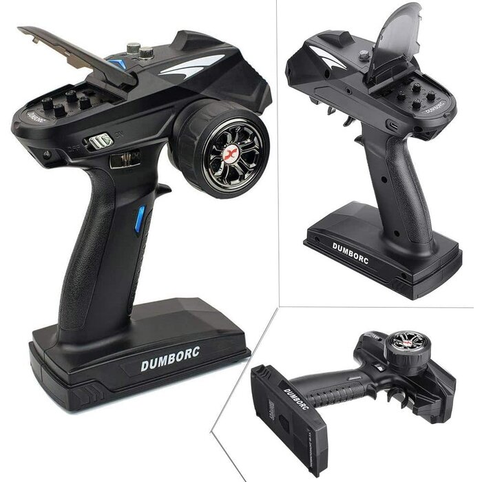 DumboRC DUMBORC-X6 - DUMBORC X6 6 Channel Rc Transmitter and Receiver P6FG Built-in Gyro Mixed Mode Out of Control Protection RC Controller for Remote Car/Boat/Tank