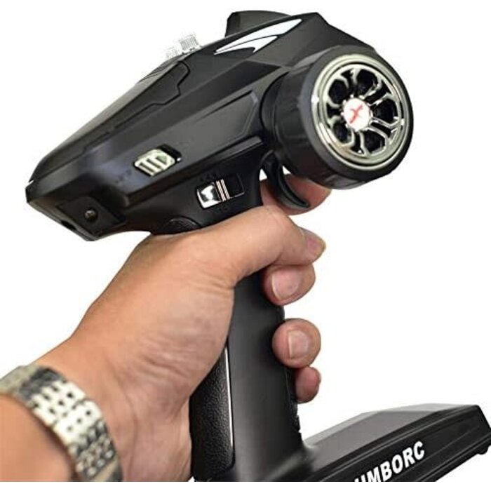 DumboRC DUMBORC-X6 - DUMBORC X6 6 Channel Rc Transmitter and Receiver P6FG Built-in Gyro Mixed Mode Out of Control Protection RC Controller for Remote Car/Boat/Tank