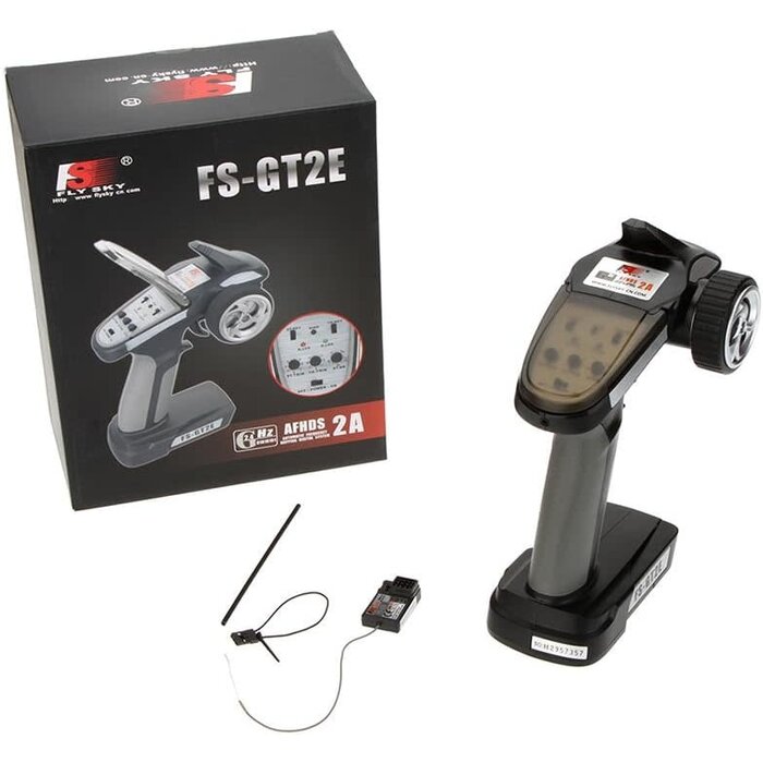 FS-GT2E - Flysky FS-GT2E AFHDS 2A 2.4ghz 2CH Radio System Transmitter for RC Car Boat with FS-A3 Receiver