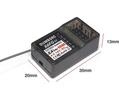 DumboRC X6FG-GYRO - DUMBORC 2 Pcs X6FG (Built in Gyro) 6 Channels 2.4GHz RC Receiver for DUMBORC X6/X4/X5/X6PM-350 Transmitter RC Car Boat Tank Drifting Car
