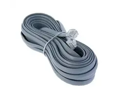 Bistras 25 Feet Black Phone Telephone Extension Cord Cable Wire with Standard RJ-11 Plugs