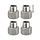 WH-22-2 - INJORA 4pcs 2mm M2 Long Nuts for 1/24 SCX24 AX24