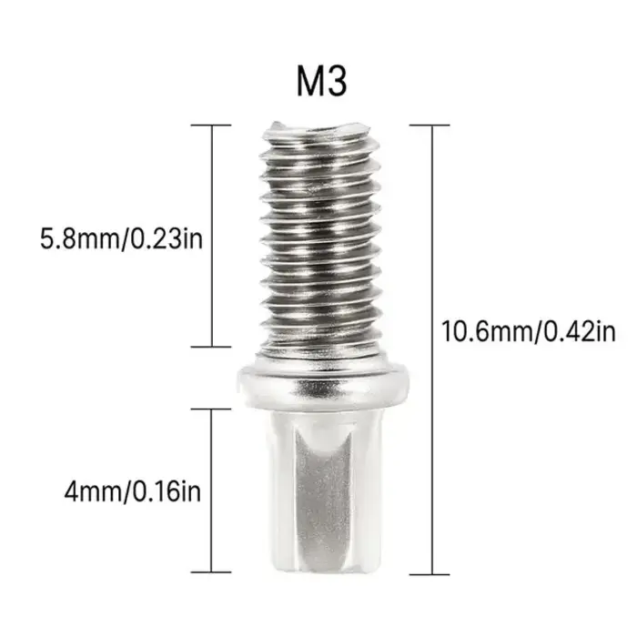 INJORA WH-24-100M3 - INJORA 100Pcs M3x6mm Stainless Steel Hub Screws for 1/10 RC Crawler Wheels