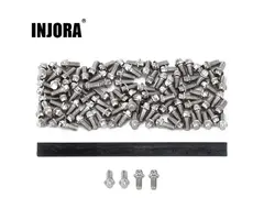 INJORA YQ-WH-14 - INJORA 100Pcs M1.4x3.3mm Hex Flange Bolts Hex Head Screws for INJORA 1.0" Wheels