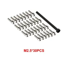INJORA WH-09-M2.5 - INJORA 30pcs M2.5 Metal Screws for 1.9" 2.2" Wheel Rims